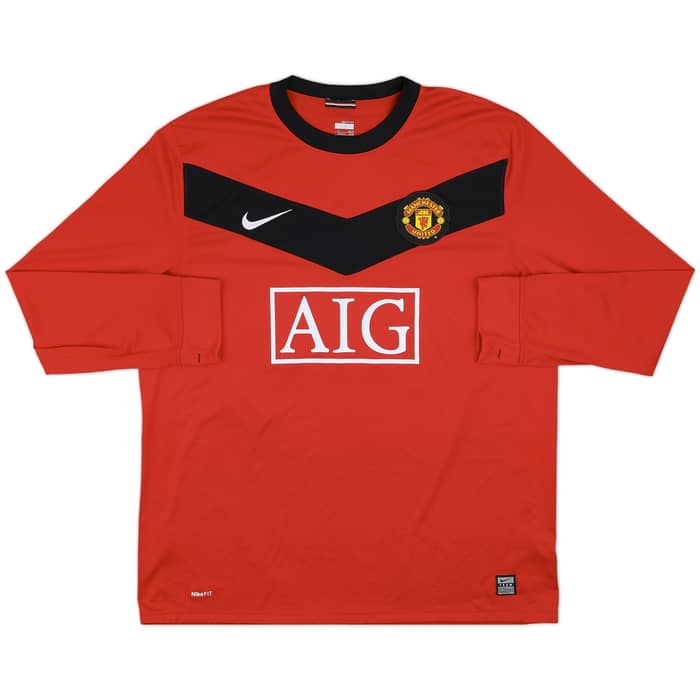 2009-10 Manchester United Home L/S Shirt Rooney #10 - 10/10 - (XL)