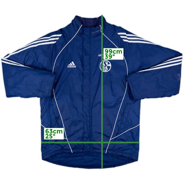 2005-06 Schalke Player Issue adidas Padded Bench Coat - 6/10 - (L)