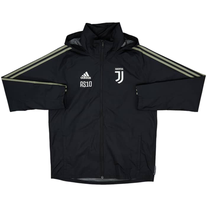 2018-19 Juventus Staff Issue adidas Hooded Rain Jacket AS10 - 8/10 - (M)
