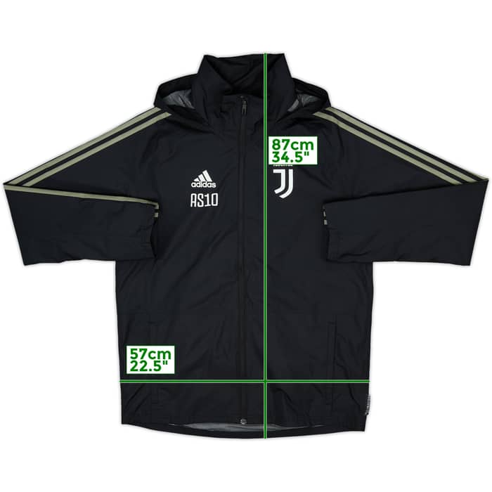 2018-19 Juventus Staff Issue adidas Hooded Rain Jacket AS10 - 8/10 - (M)
