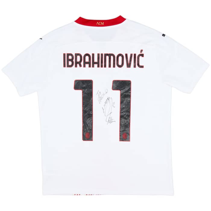 2020-21 AC Milan Signed Away Shirt Ibrahimovic #11 - 7/10 - (L)