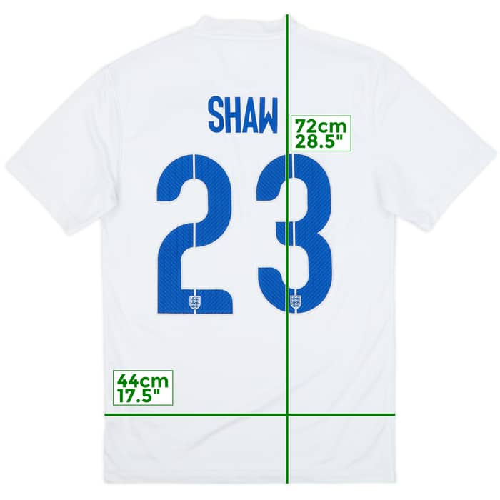 2014-15 England Home Shirt Shaw #23 - 6/10 - (S)