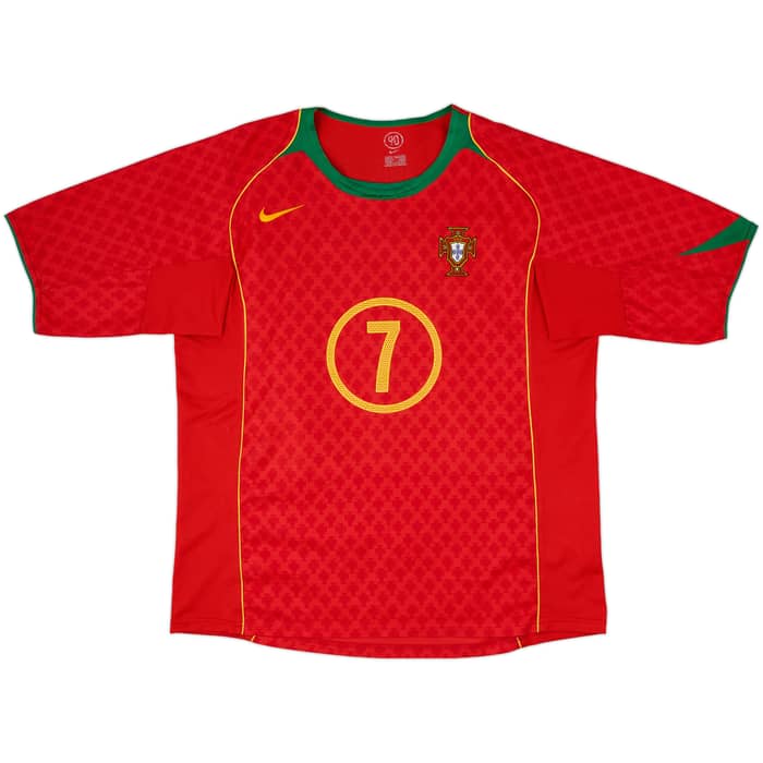 2004-06 Portugal Home Shirt Figo #7 - 10/10 - (XL)