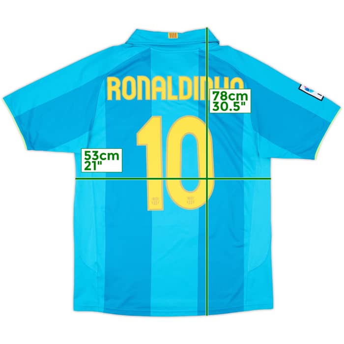 2007-09 Barcelona Away Shirt Ronaldinho #10 - 10/10 - (M)
