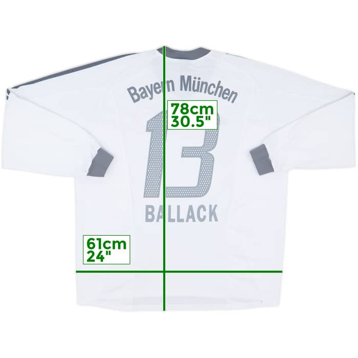 2002-03 Bayern Munich Away L/S Shirt Ballack #13 - 7/10 - (XL)