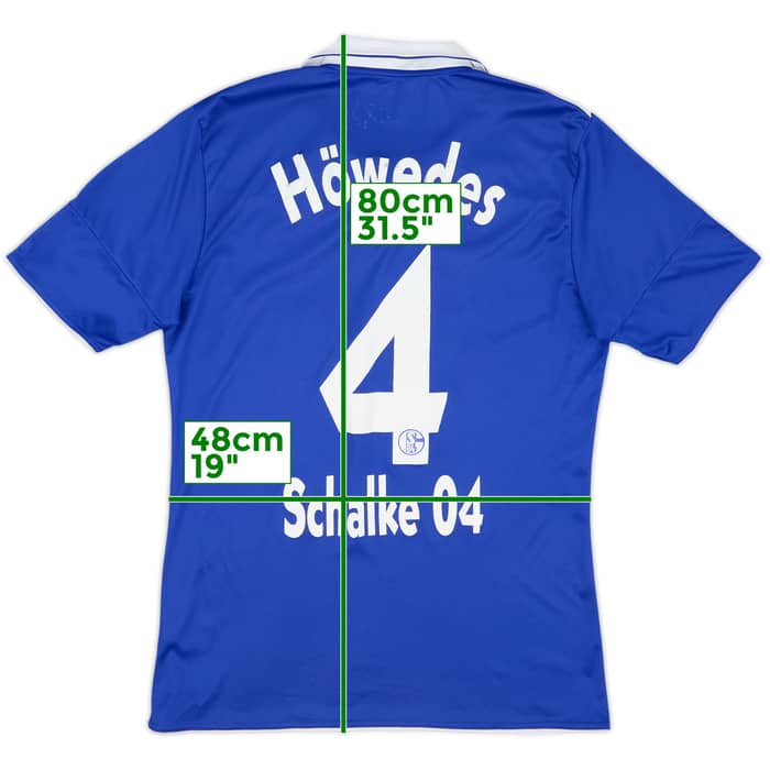 2010-12 Schalke Home Shirt Howedes #4 - 5/10 - (M)