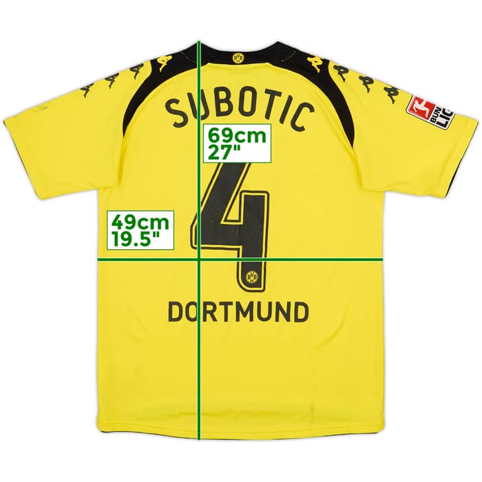 2009-10 Borussia Dortmund Home Shirt Subotic #4 - 5/10 - (XL.Boys)