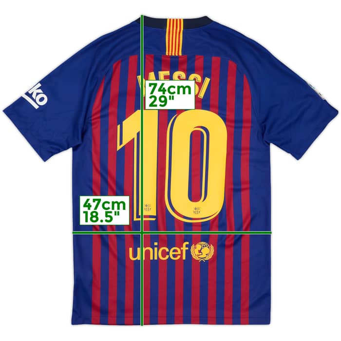 2018-19 Barcelona Home Shirt Messi #10 - 10/10 - (S)