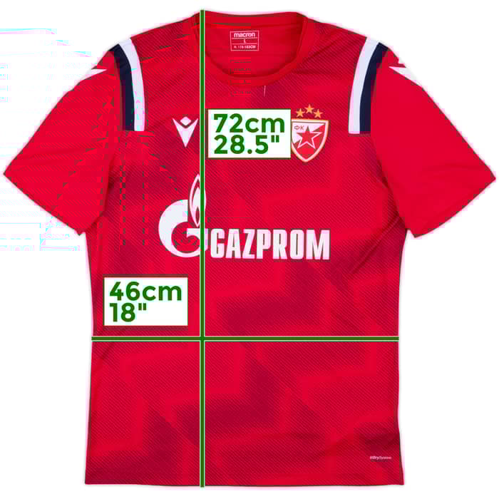 2019-20 Red Star Belgrade Macron Training Shirt - 8/10 - (L)