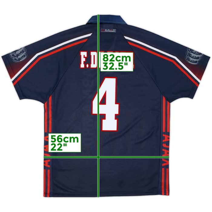 1997-98 Ajax Away Shirt F.De Boer #4 - 8/10 - (L)