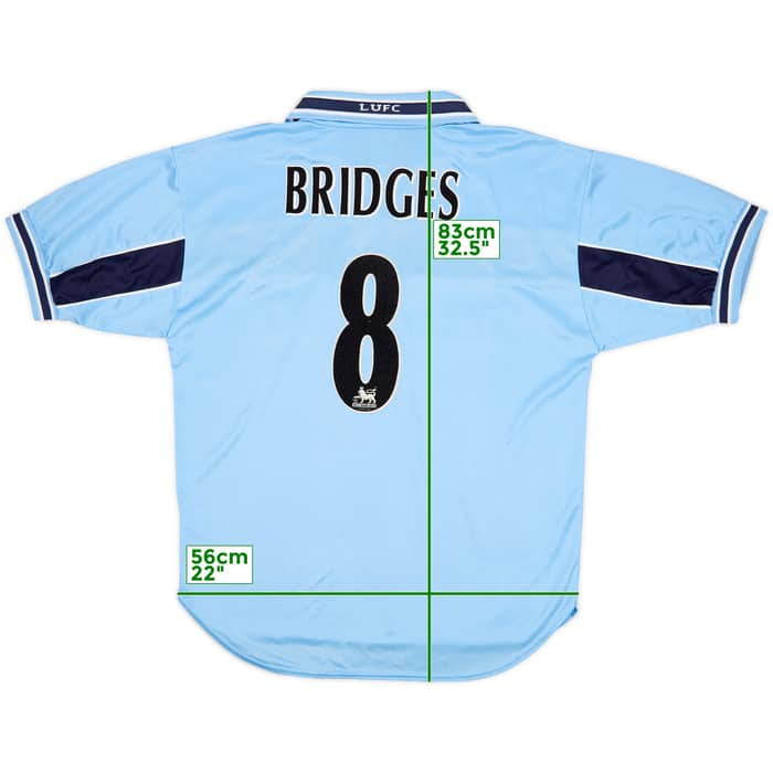1999-00 Leeds United Away Shirt Bridges #8 - 7/10 - (L)