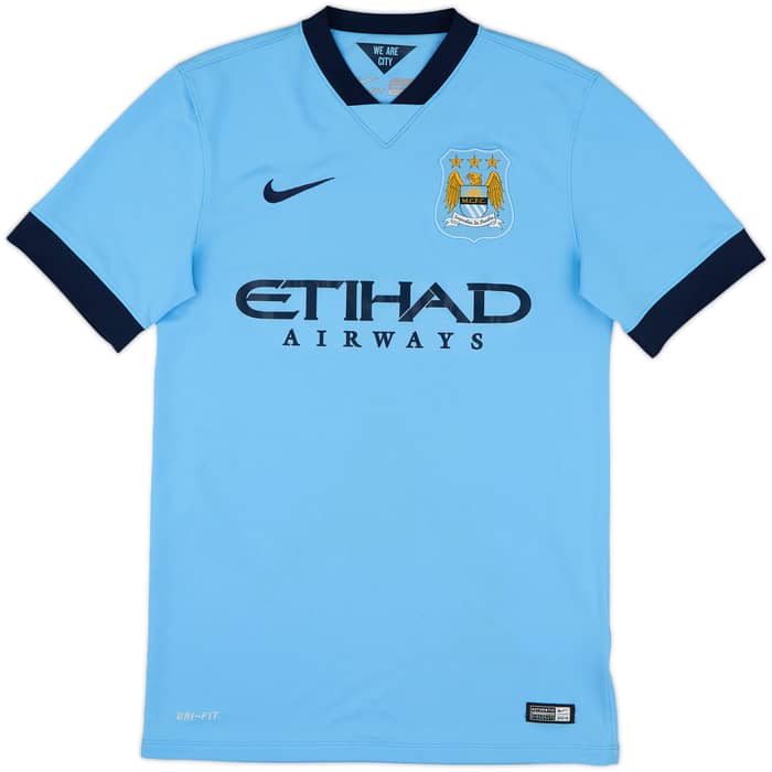 2014-15 Manchester City Home Shirt Kun Aguero #16 - 8/10 - (S)