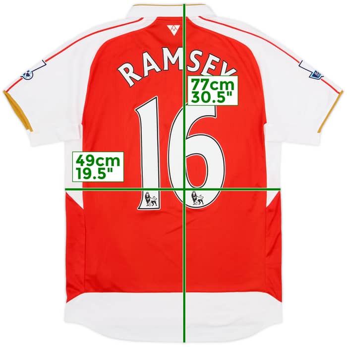 2015-16 Arsenal Home Shirt Ramsey #16 - 8/10 - (M)