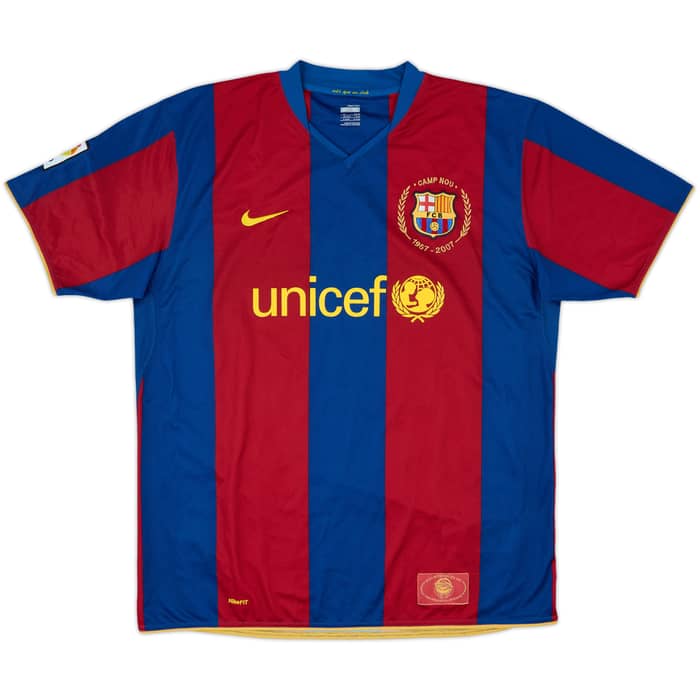 2007-08 Barcelona Home Shirt Ronaldinho #10 - 4/10 - (XL)