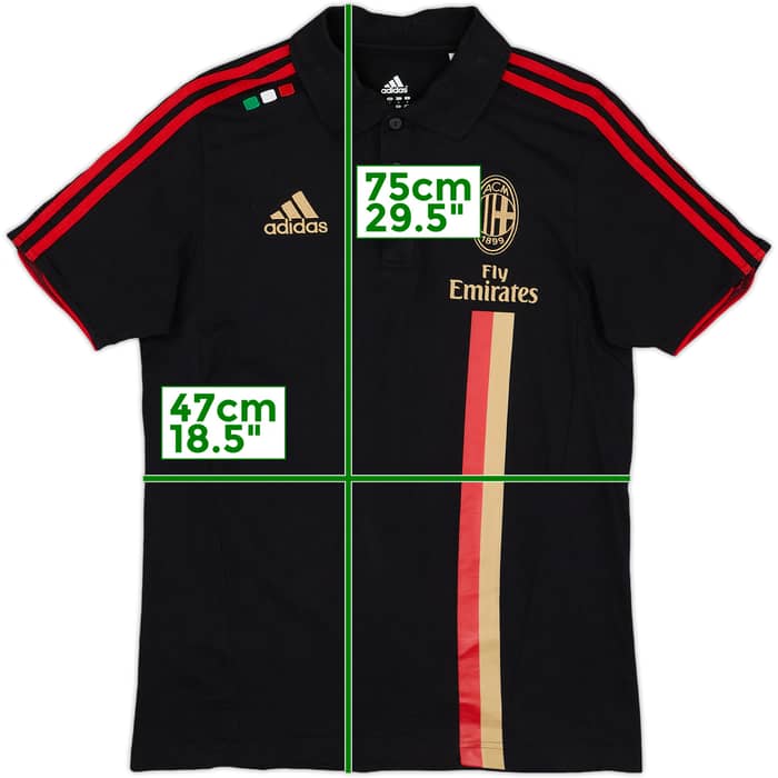 2011-12 AC Milan adidas Polo Shirt - 9/10 - (S)