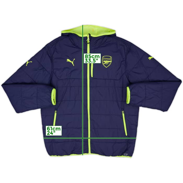 2016-17 Arsenal Puma Reversible Padded Bench Coat - 6/10 - (XL)
