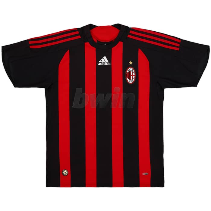 2008-09 AC Milan Home Shirt Ronaldinho #80 - 4/10 - (XL.Boys)