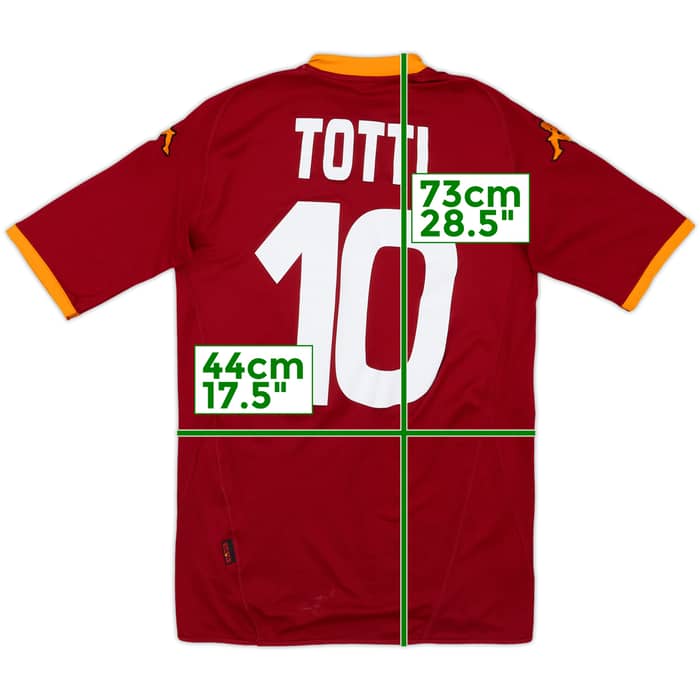 2007-08 Roma Home Shirt Totti #10 - 5/10 - (M)