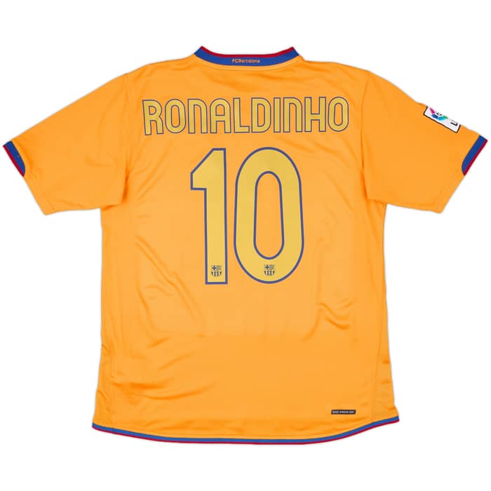 2006-08 Barcelona Away Shirt Ronaldinho #10 - 7/10 - (M)