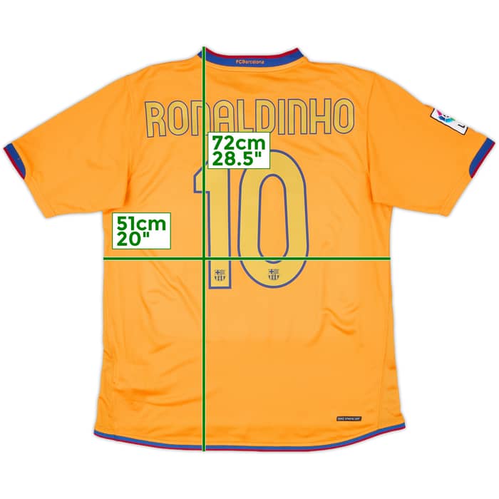 2006-08 Barcelona Away Shirt Ronaldinho #10 - 7/10 - (M)