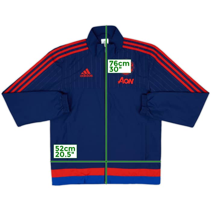 2015-16 Manchester United adidas Track Jacket - 9/10 - (S)