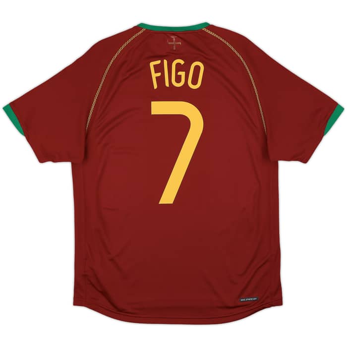 2006-08 Portugal Home Shirt Figo #7 - 8/10 - (S)