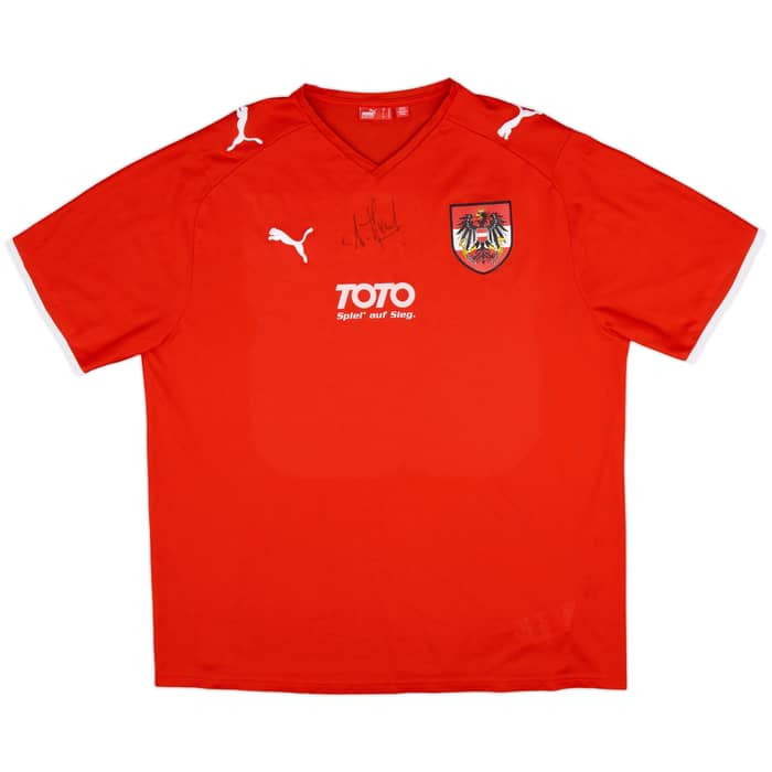 2006-08 Austria Signed Home/Training Shirt - 8/10 - (XL)