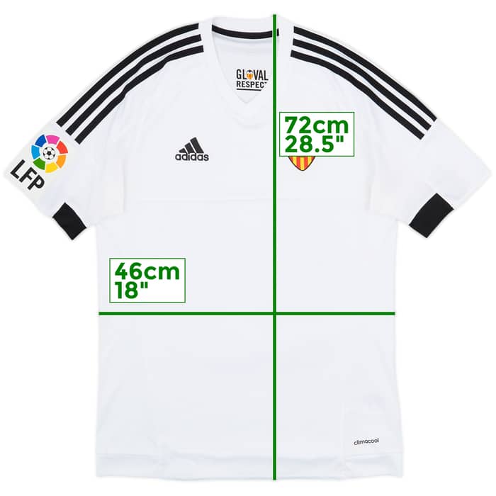 2015-16 Valencia Home Shirt - 10/10 - (S)