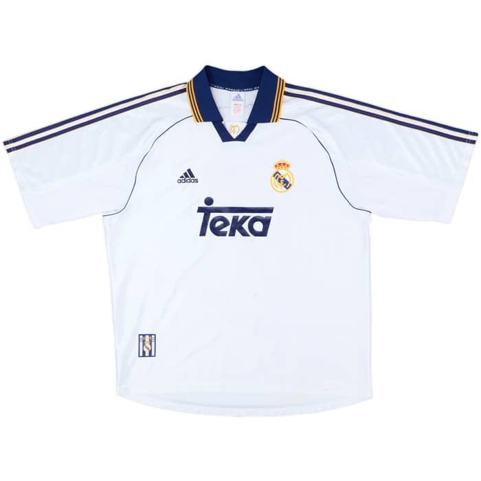 1998-00 Real Madrid Home Shirt Raul #7 - 8/10 - (XL)