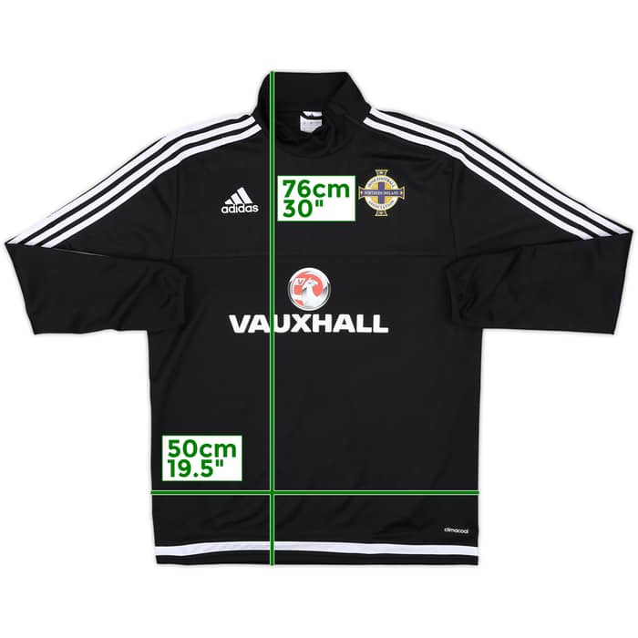 2015-16 Northern Ireland adidas 1/4 Zip Top - 8/10 - (L)