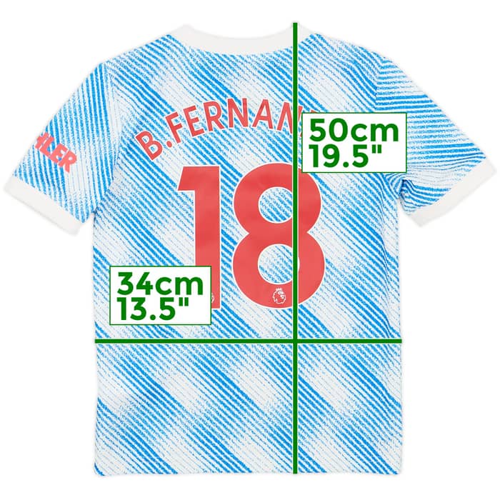 2021-22 Manchester United Away Shirt B.Fernandes #18 - 9/10 - (S.Boys)