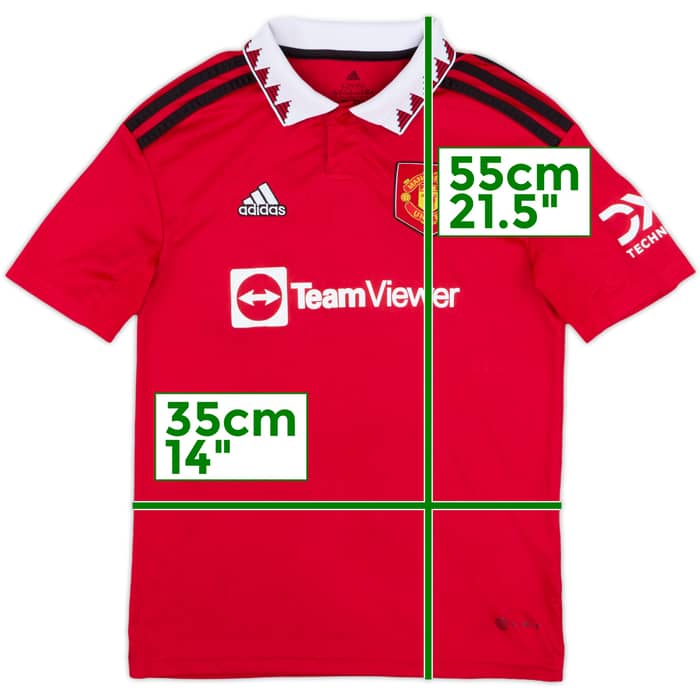 2022-23 Manchester United Home Shirt - 6/10 - (M.Boys)