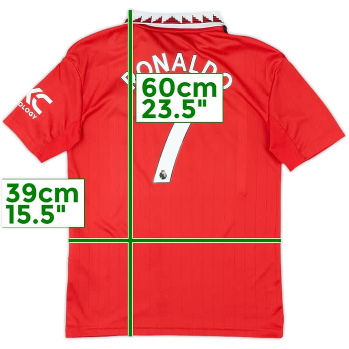 2022-23 Manchester United Home Shirt Ronaldo #7 - 8/10 - (M.Boys)