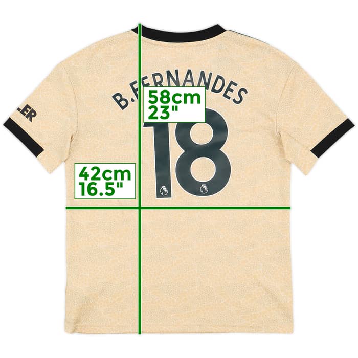 2019-20 Manchester United Away Shirt B.Fernandes #18 - 10/10 - (M.Boys)
