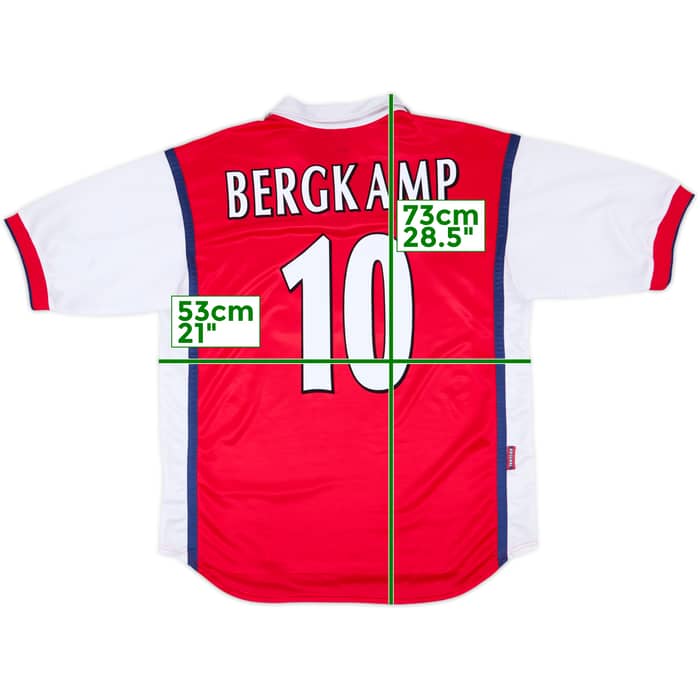 1998-99 Arsenal Home Shirt Bergkamp #10 - 8/10 - (L)