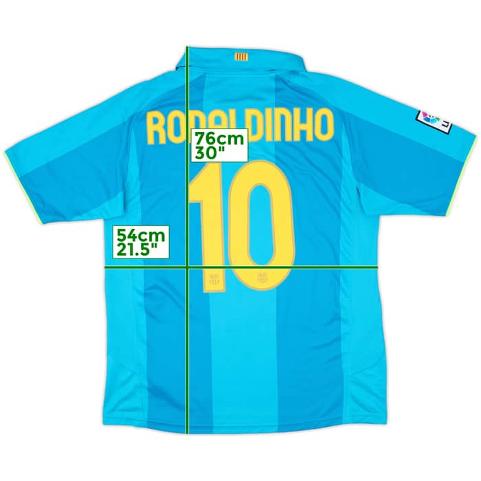 2007-09 Barcelona Away Shirt Ronaldinho #10 - 9/10 - (M)