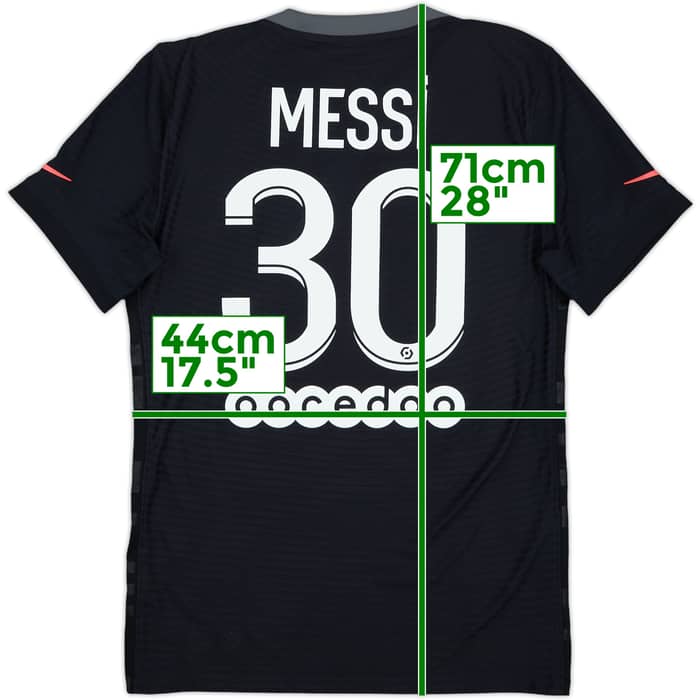 2021-22 Paris Saint-Germain Authentic Third Shirt Messi #30 - 9/10 - (S)