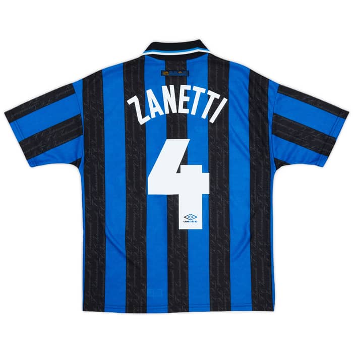 1997-98 Inter Milan Home Shirt Zanetti #4 - 7/10 - (M)