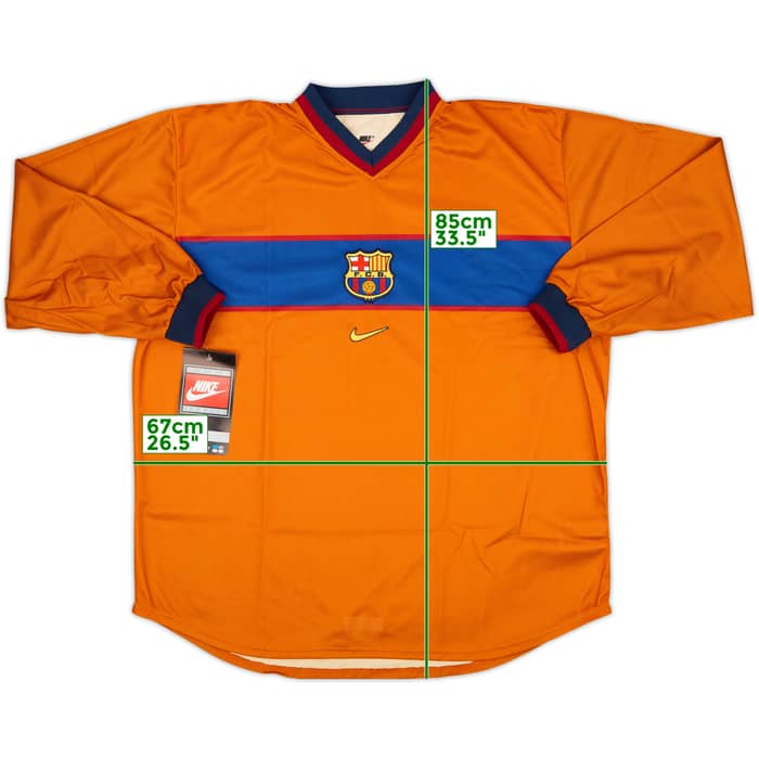 1998-00 Barcelona Player Issue Third L/S Shirt (XXL)