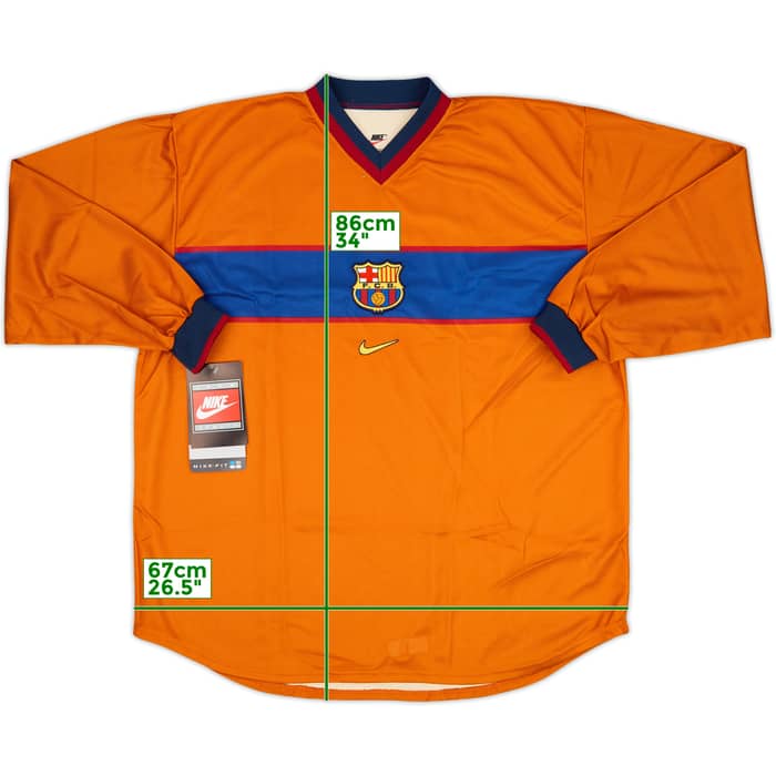 1998-00 Barcelona Player Issue Third L/S Shirt (XXL)