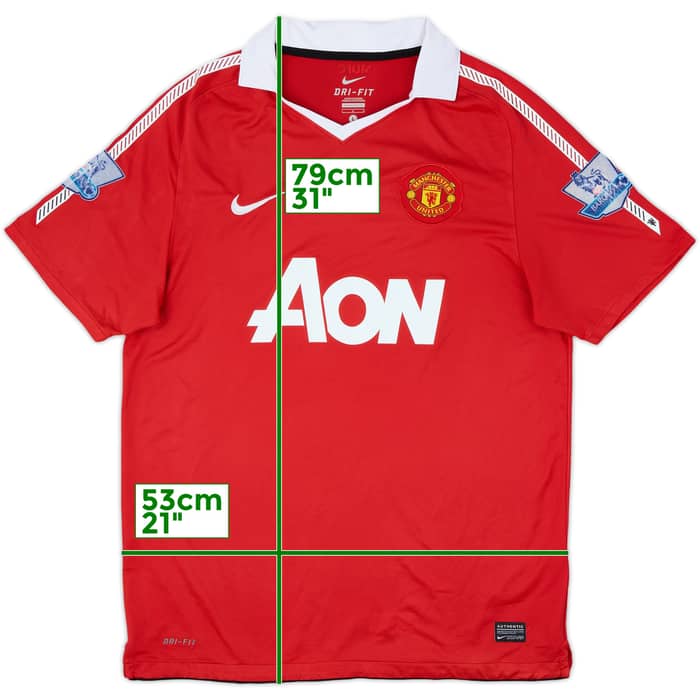 2010-11 Manchester United Home Shirt Berbatov #9 - 7/10 - (L)