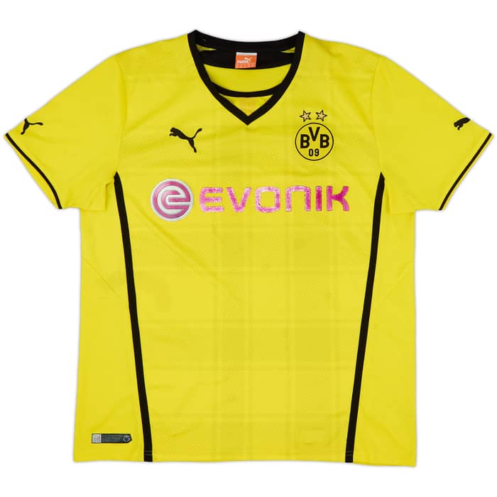 2013-14 Borussia Dortmund Home Shirt - 4/10 - (XL)