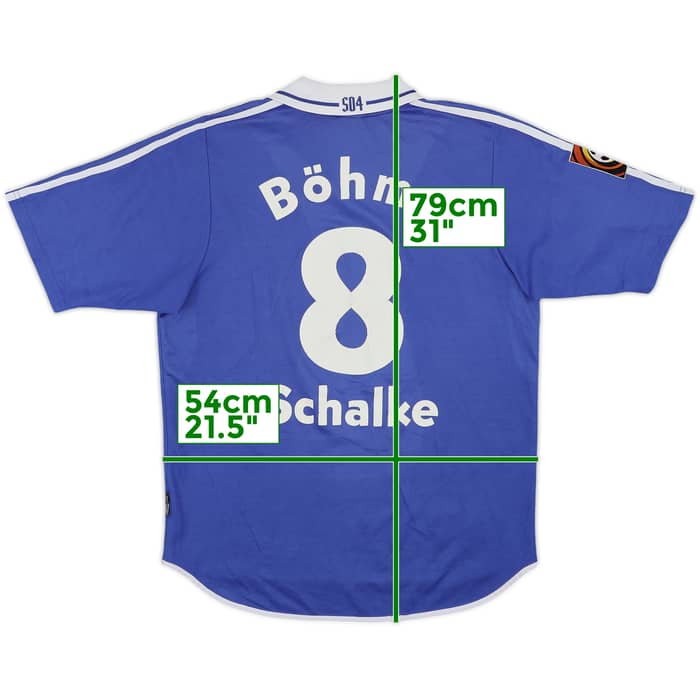 2001-02 Schalke Home Shirt Bohme #8 - 7/10 - (L)