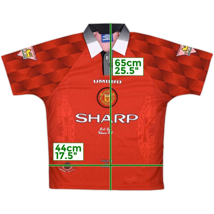 1996-98 Manchester United Home Shirt - 8/10 - (M)