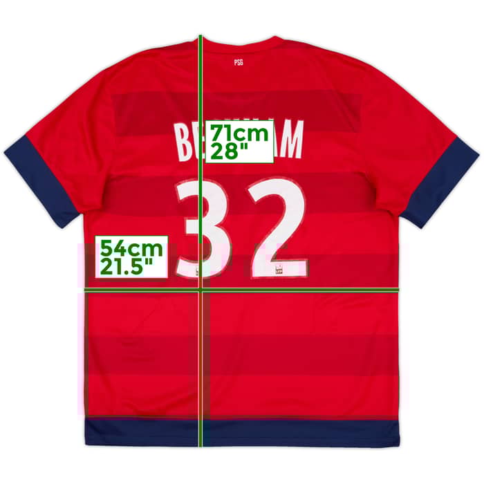 2012-13 Paris Saint-Germain Away Shirt Beckham #32 - 6/10 - (XL)