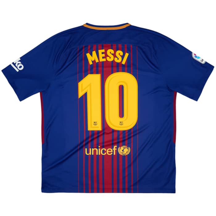 2017-18 Barcelona Home Shirt Messi #10 - 8/10 - (XL)