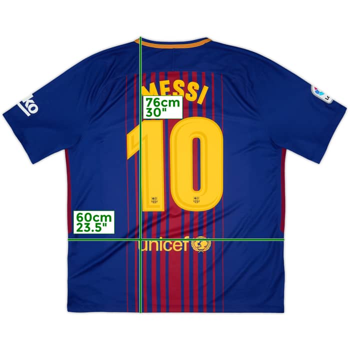 2017-18 Barcelona Home Shirt Messi #10 - 8/10 - (XL)