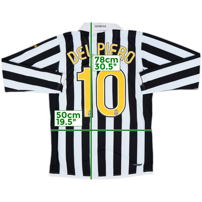 2006-07 Juventus Home L/S Shirt Del Piero #10 - 9/10 - (M)