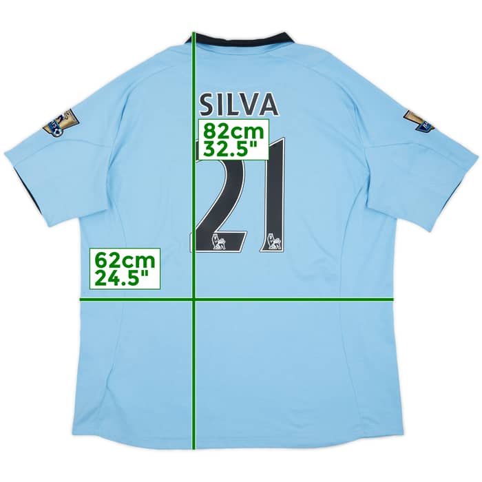 2012-13 Manchester City Home Shirt Silva #21 - 7/10 - (XXL)