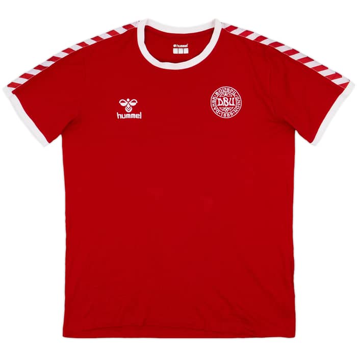 2018-20 Denmark Hummel Cotton Tee - 8/10 - (L)